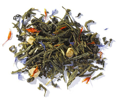 Mighty Leaf loose leaf close-up displaying whole leaves and pineapple pieces for aroma