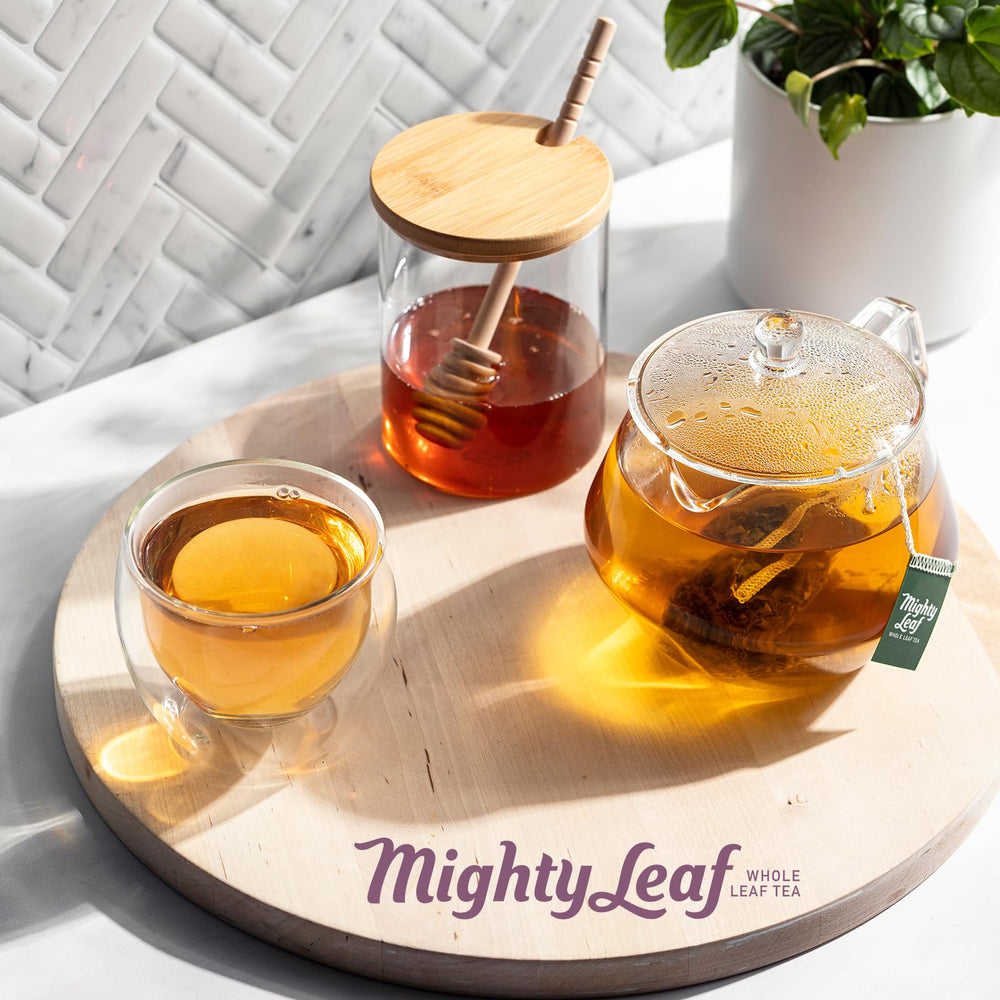 Mighty Leaf tea served at breakfast, enhancing morning enjoyment
