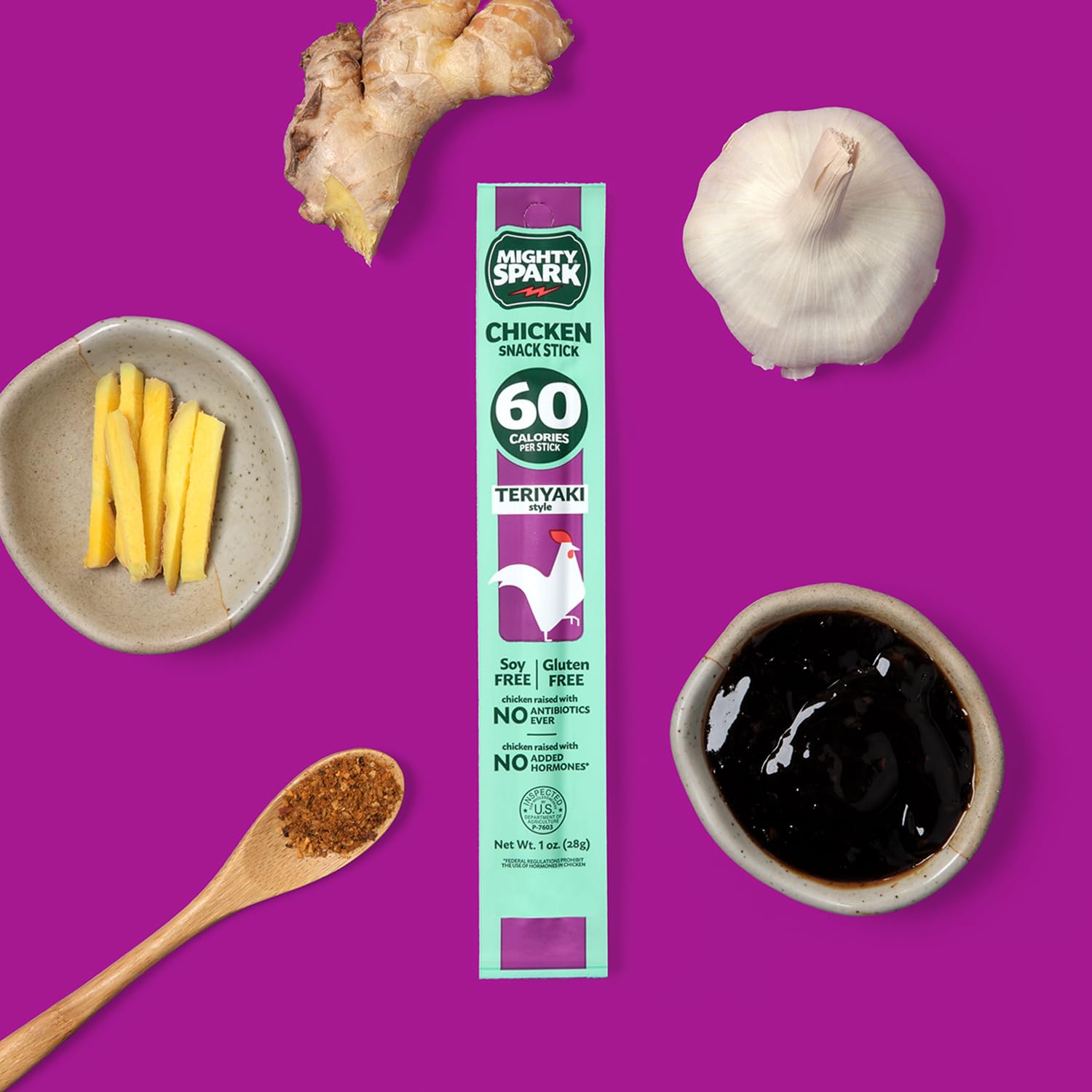 Mighty Spark stick held in hand for scale demonstrating single-serve portion size