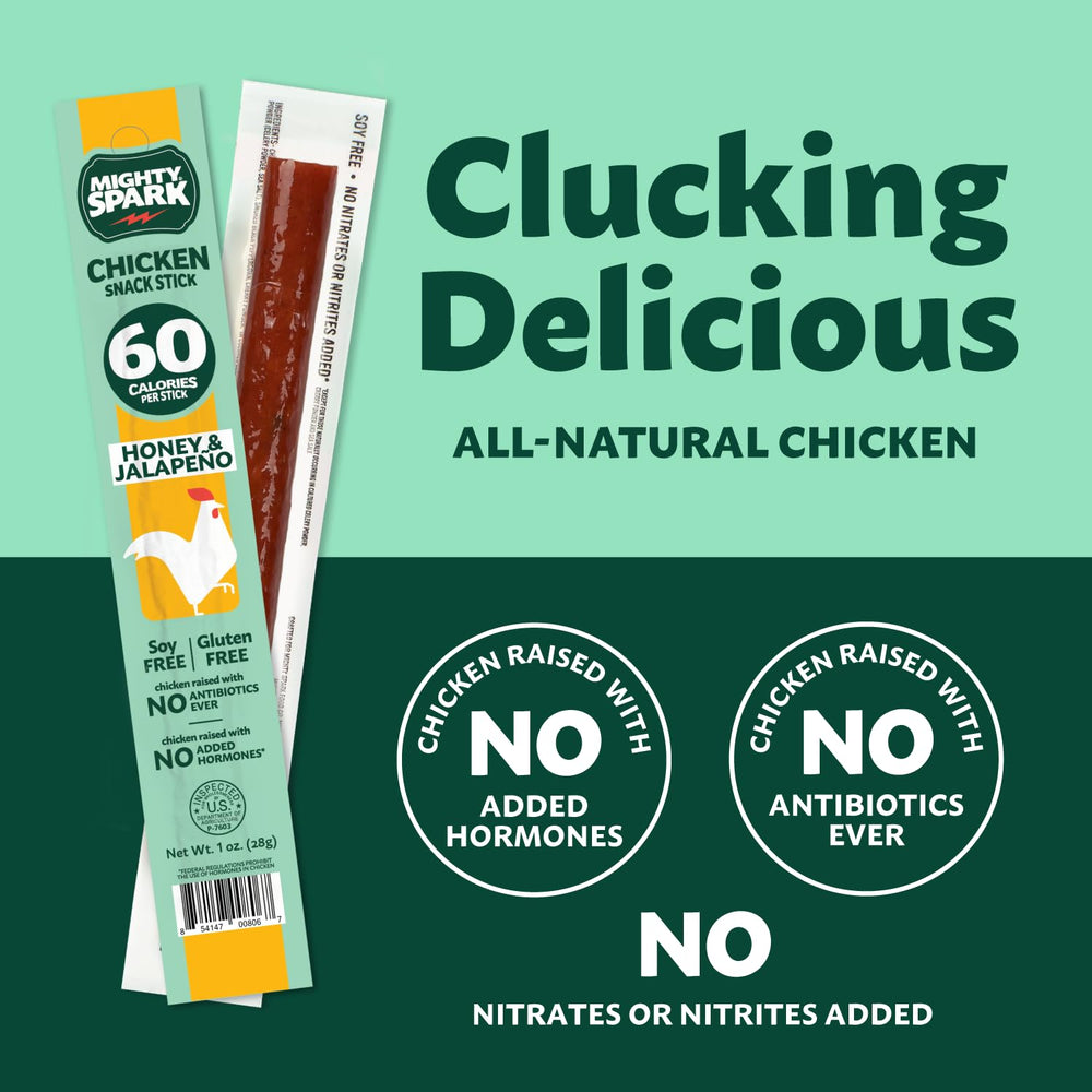 Mighty Spark texture detail of meat stick showing natural ingredients and quality