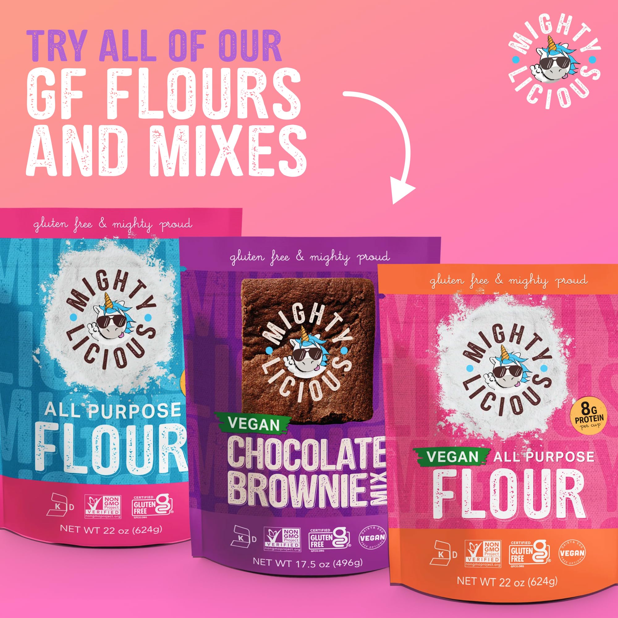 Mightylicious on pantry shelf for convenient storage and stocking benefit