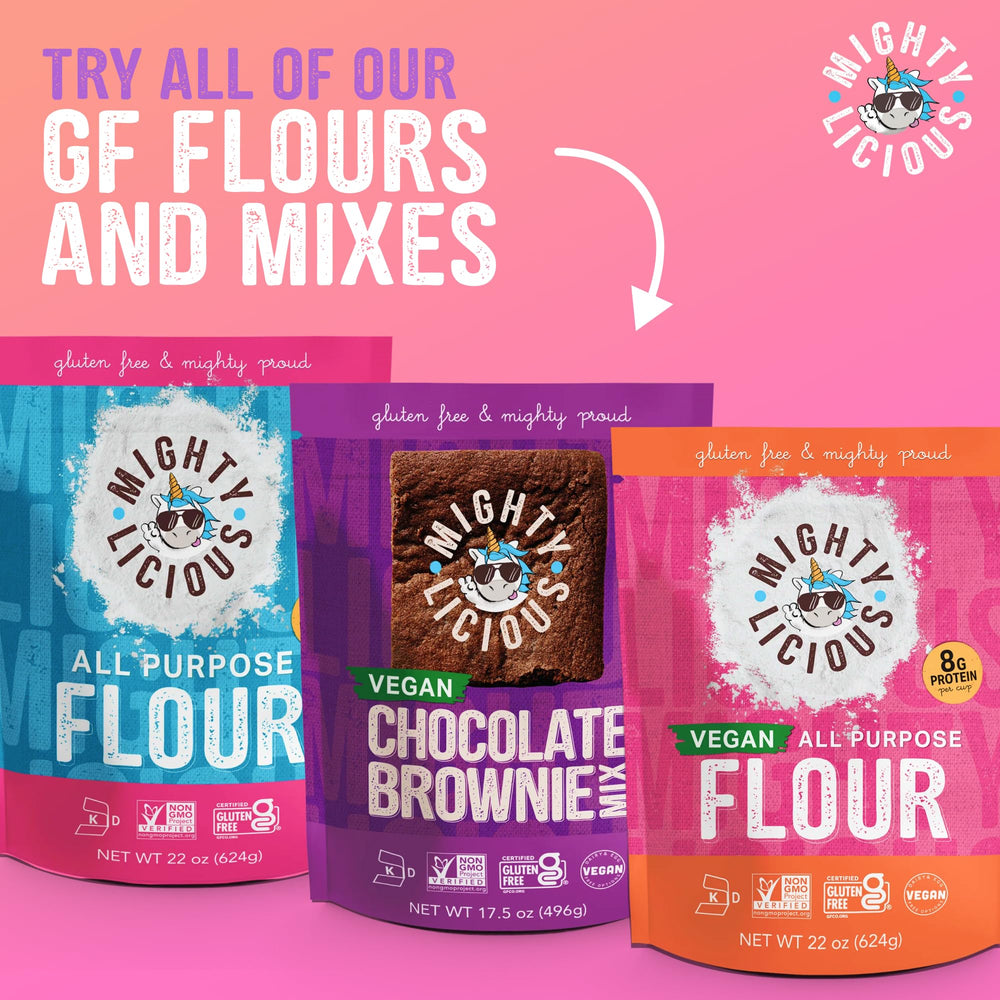 Mightylicious on pantry shelf for convenient storage and stocking benefit