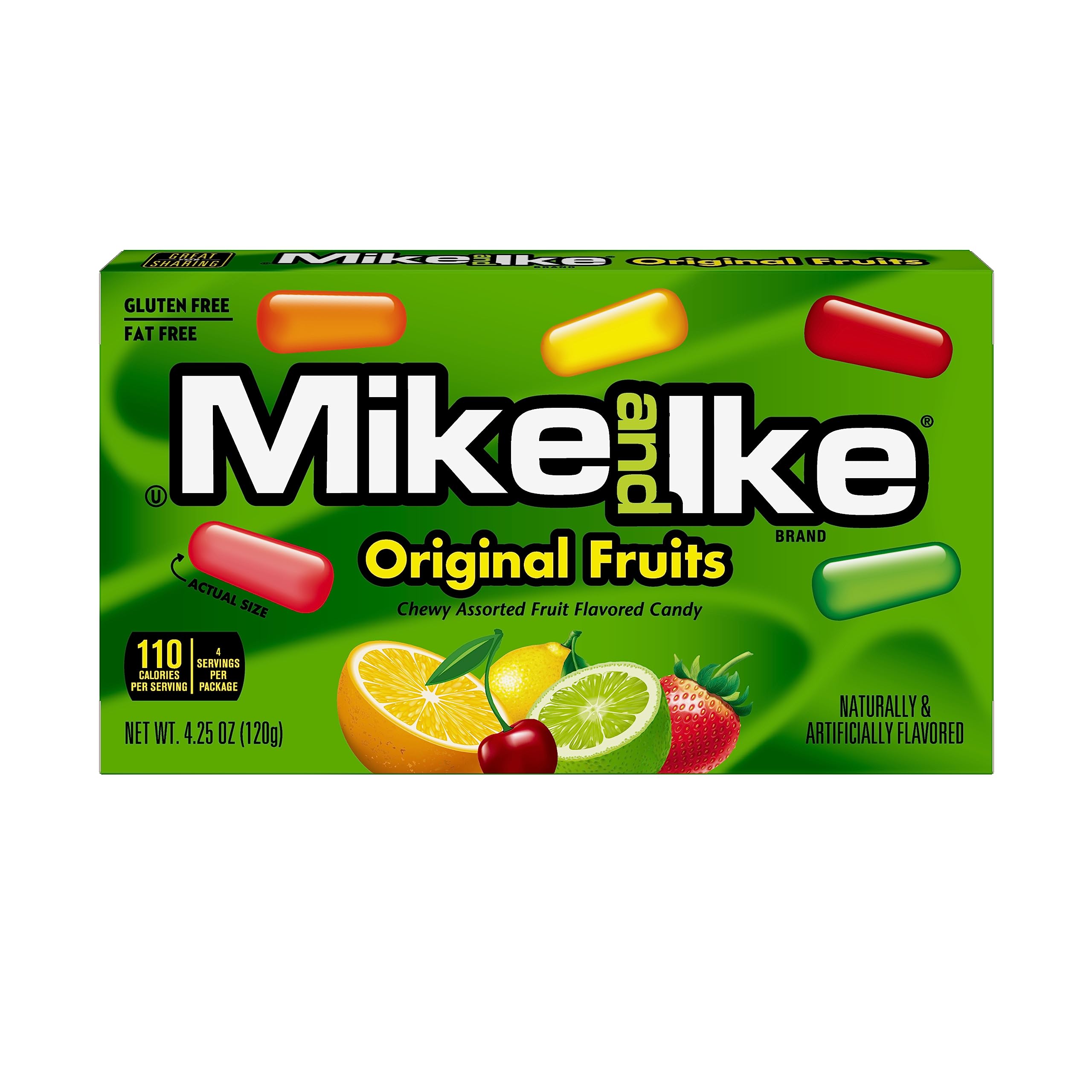 MIKE AND IKE front packaging showing colorful theater box and brand