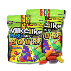 LYZA'S SWEETS & TREATS front packaging showing two resealable Mike & Ike bags for sharing