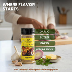 Mike's Seasonings spoonful of seasoning showing texture and real spices