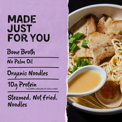 Mike's Mighty Good close-up of steamed noodles highlighting chewy texture