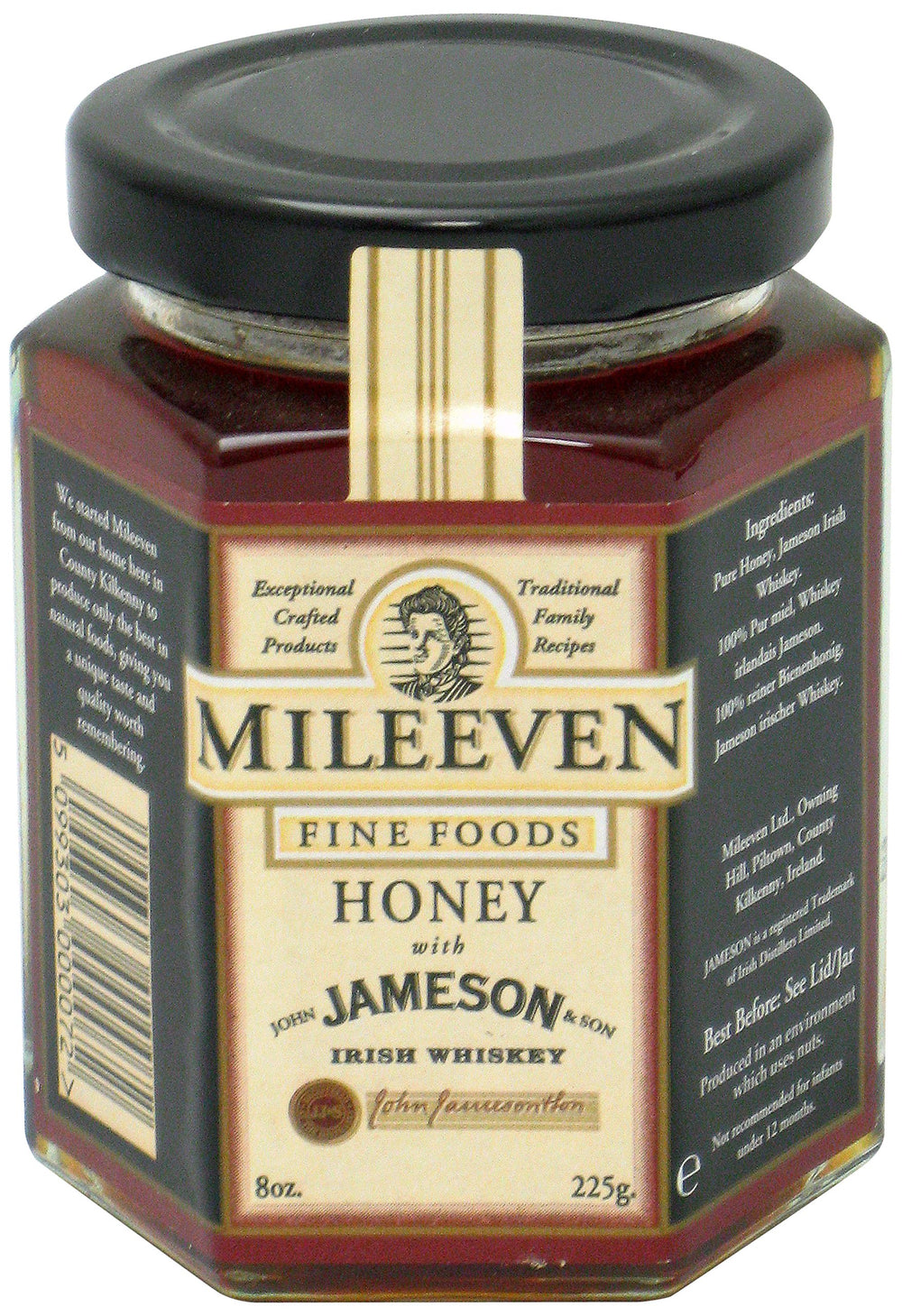 Mileeven jar front label showing product and origin, highlighting authenticity