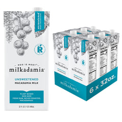 Milkadamia unsweetened front packaging showing label and pack benefits