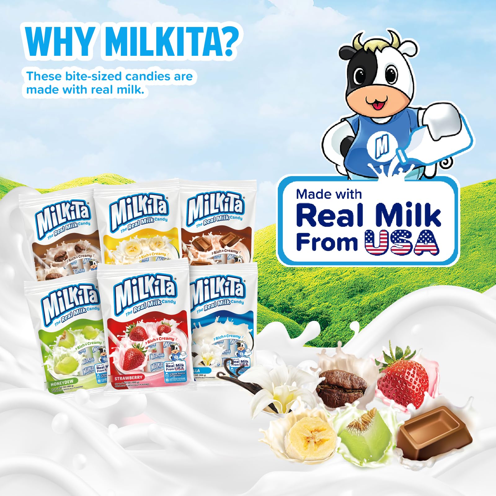 Milkita individually wrapped pieces ready to share and stay fresh