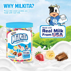 Milkita jar opened with individually wrapped pops for freshness