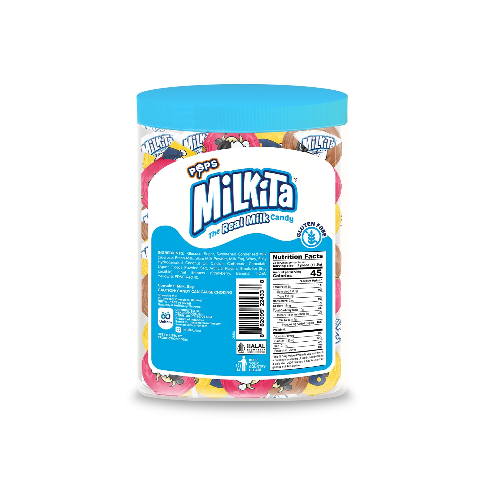 Milkita lifestyle desk snack in jar adding quick creamy treat