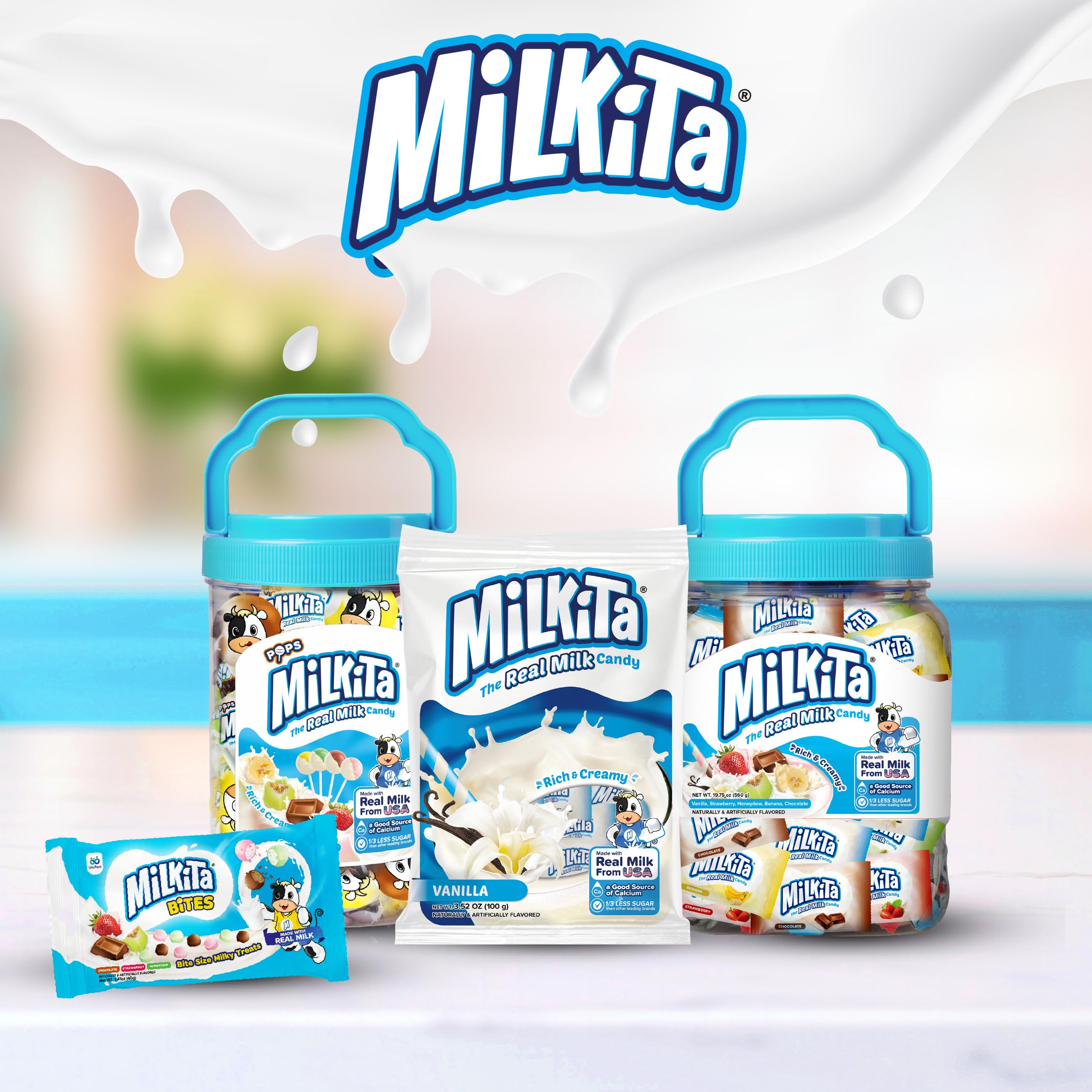 Milkita on a desk as a quick snack to boost small breaks
