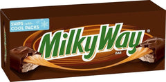 Milky Way front packaging box showing 36-count supply and easy storage benefit
