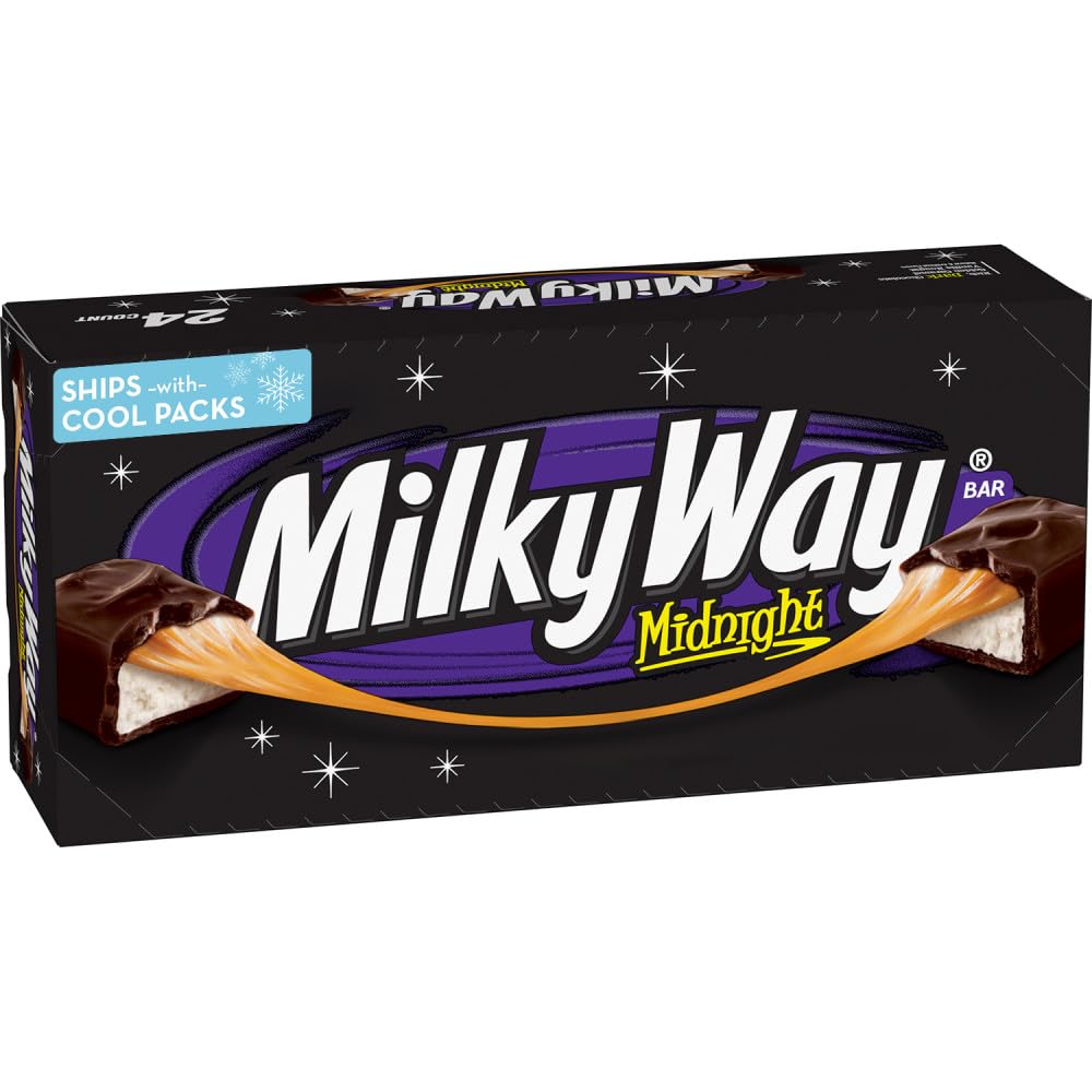 MILKY WAY box front view showing 24-count pack and convenient bulk supply