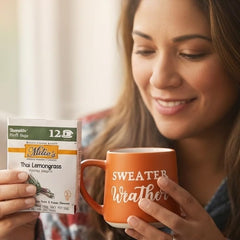 Millie's Sipping Broth steepable bag close-up highlighting easy use