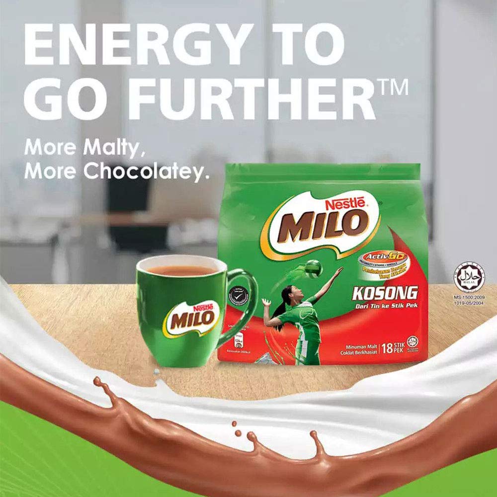 Milo hot cup poured and steaming to enjoy warm malt chocolate comfort
