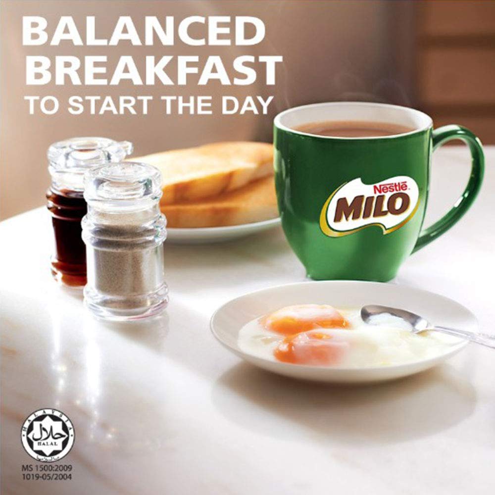 Milo iced glass with condensation showing refreshing cold chocolate drink option
