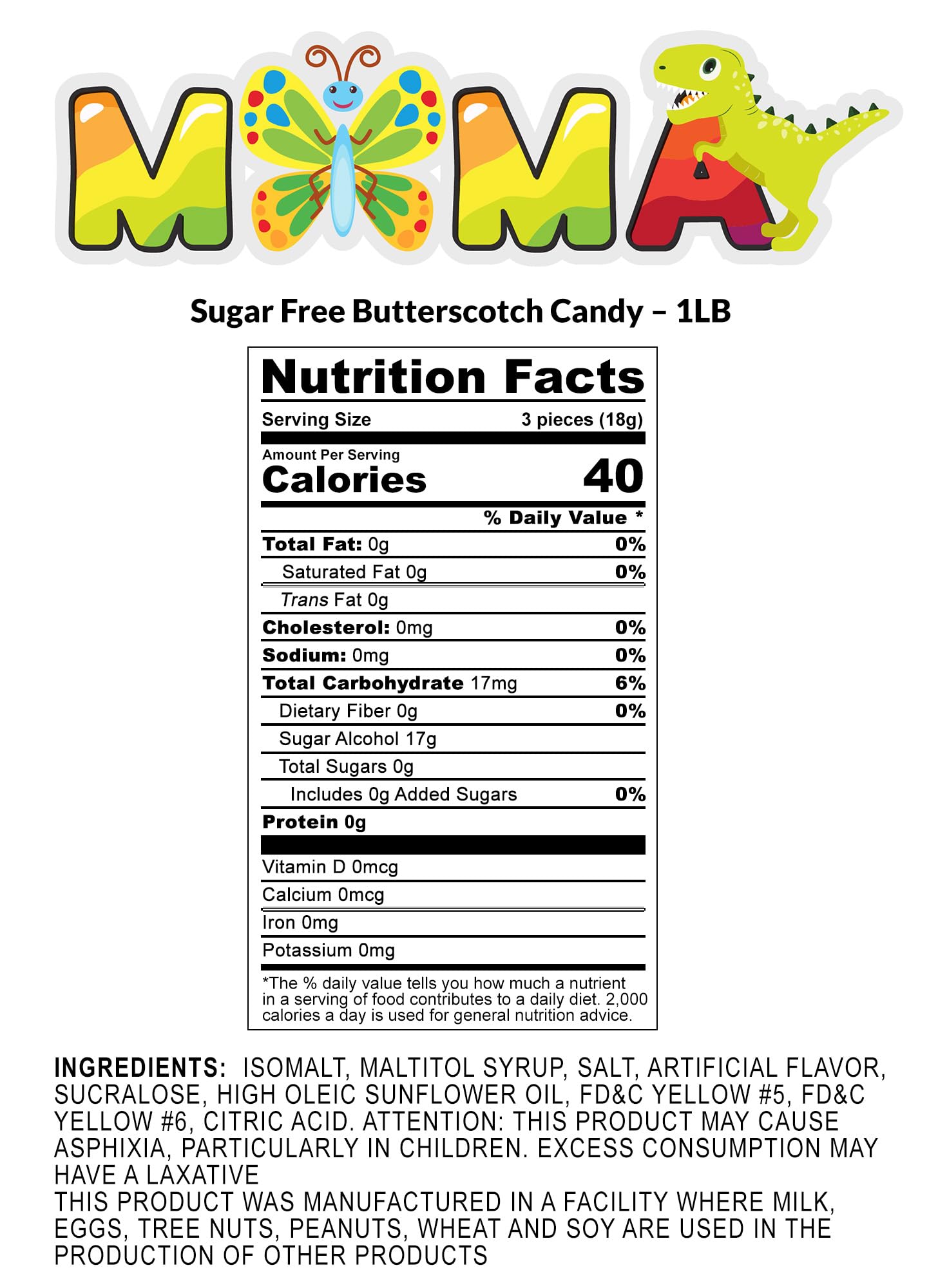 MIMA MIMA nutrition label and ingredients for diet-conscious shoppers