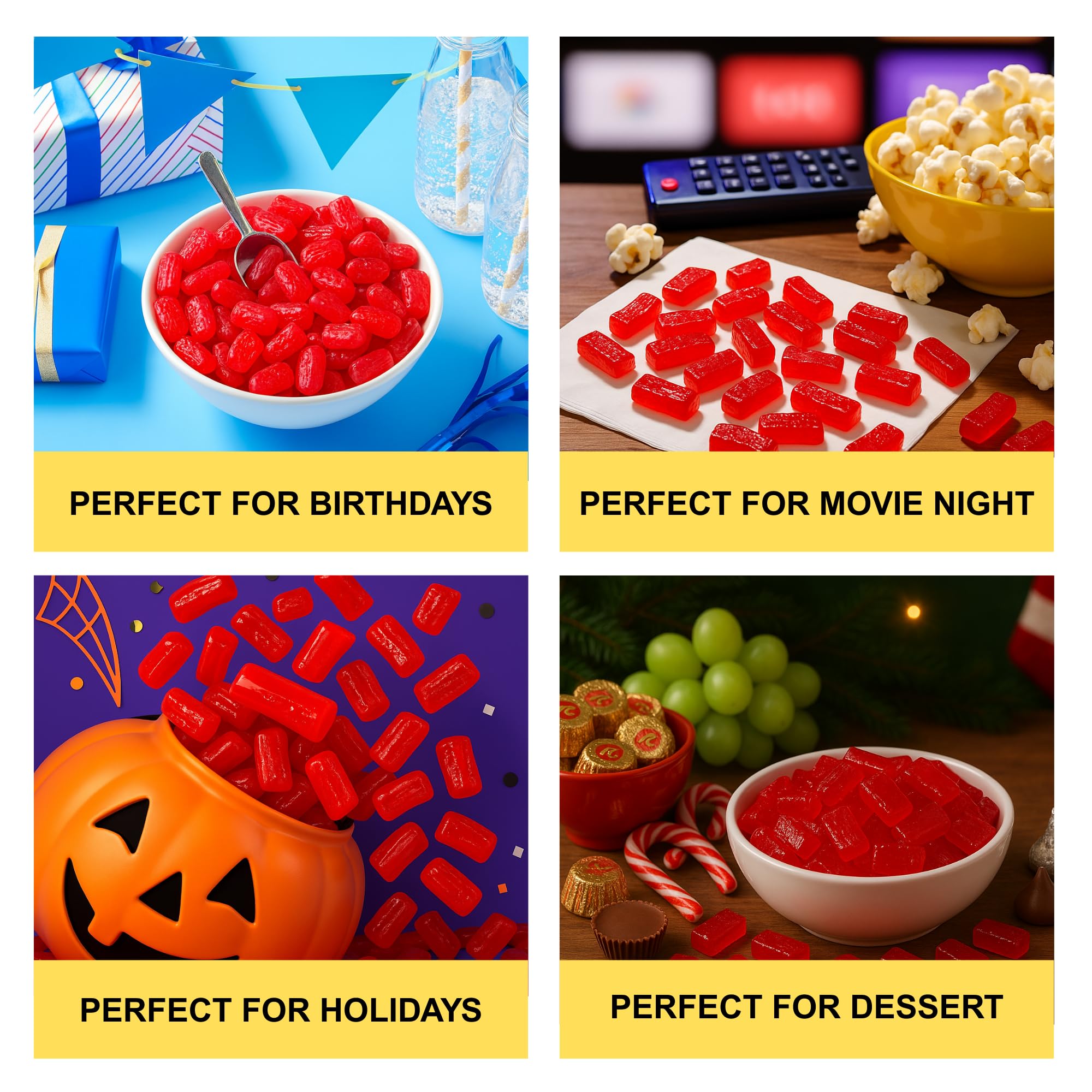 Mima Mima candies in a serving bowl at a party showing easy entertaining use