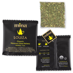 Mina tea steeping in clear cup demonstrating bright color and refreshment