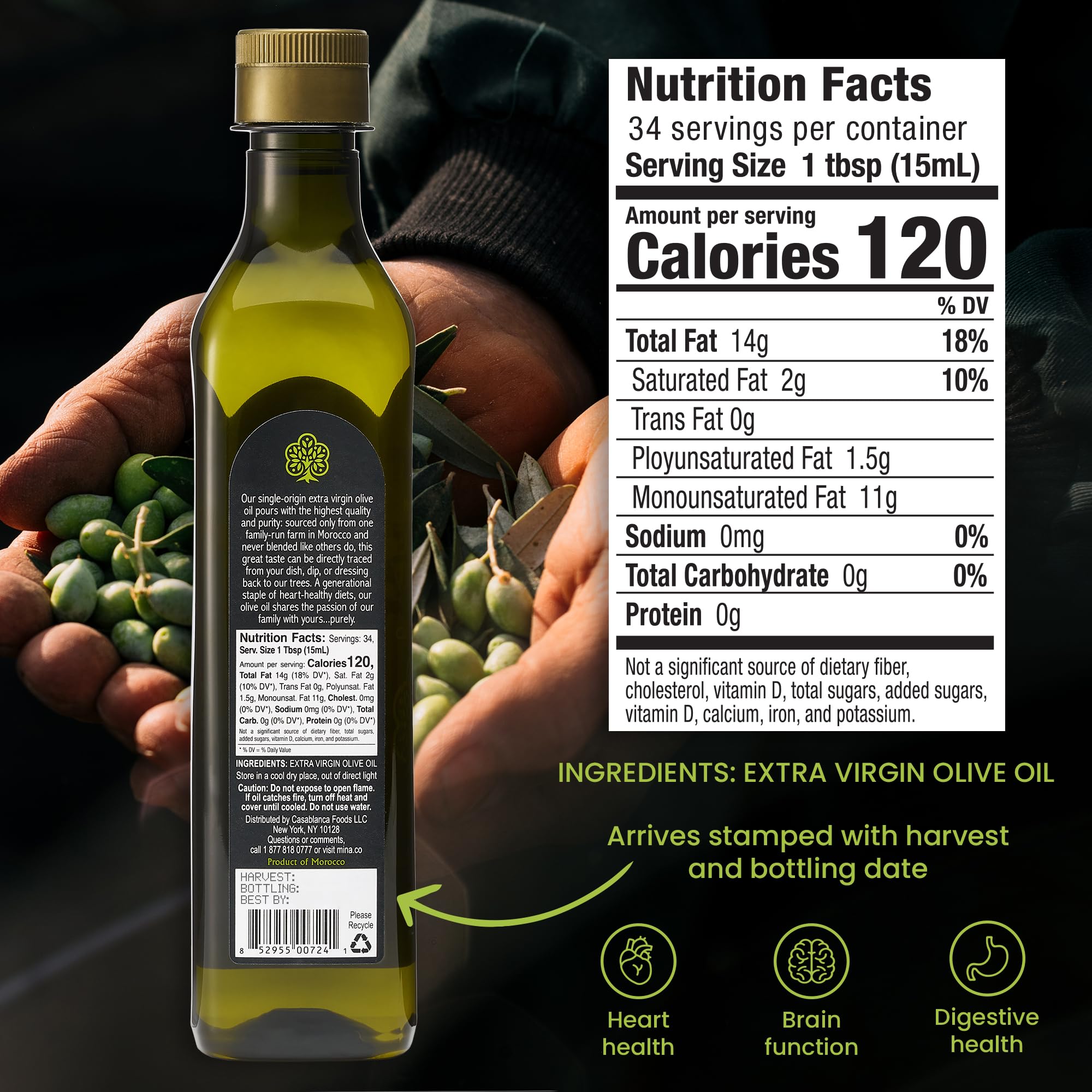 Mina bottle in modern kitchen lifestyle showing premium presentation