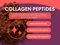 Mindful Nutrition close-up of collagen peptide powder texture benefits