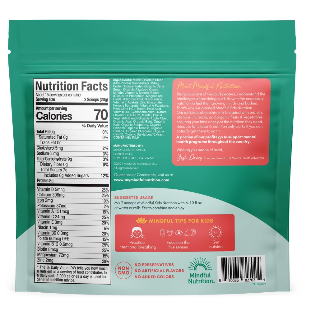 Mindful Nutrition powder texture close-up emphasizing mixability benefit