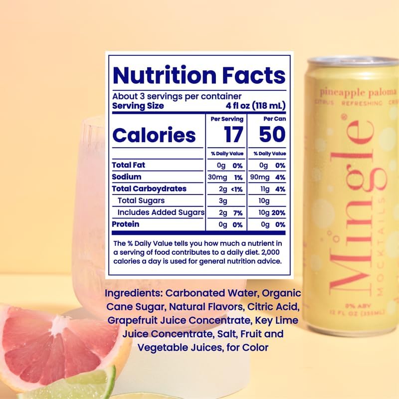 Mingle Mocktails can in hand showing 12 fl oz scale and grab-and-go portability