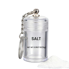 Generic mini salt keychain front view showing compact design and easy access