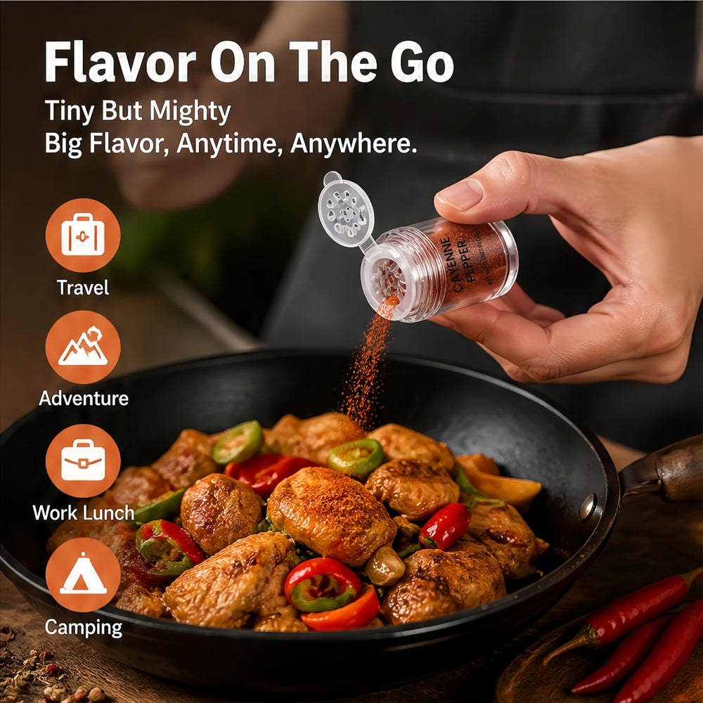 Generic mini salt keychain refill opening close-up for easy refill advantage
