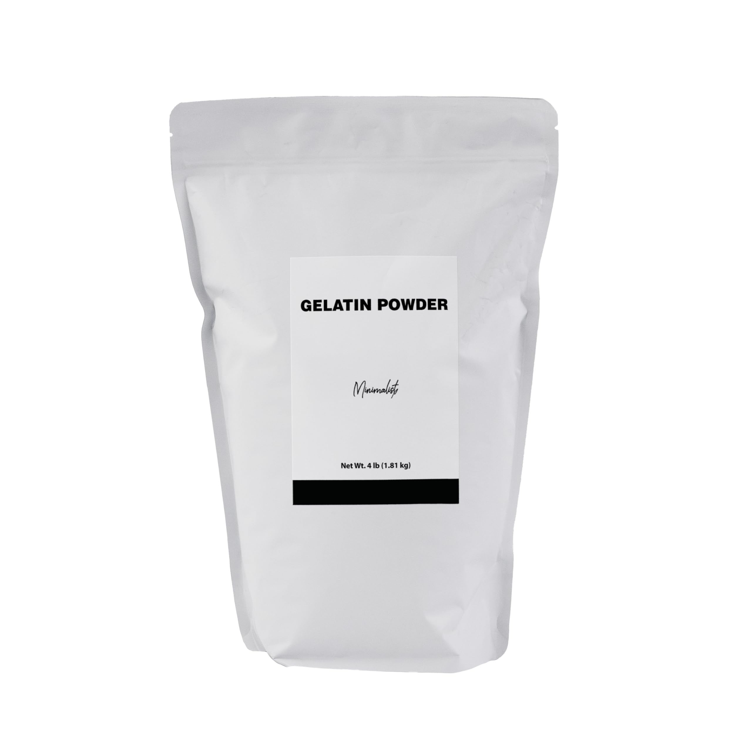 Minimalist front packaging showing 4 lb bag and clear labeling for easy storage