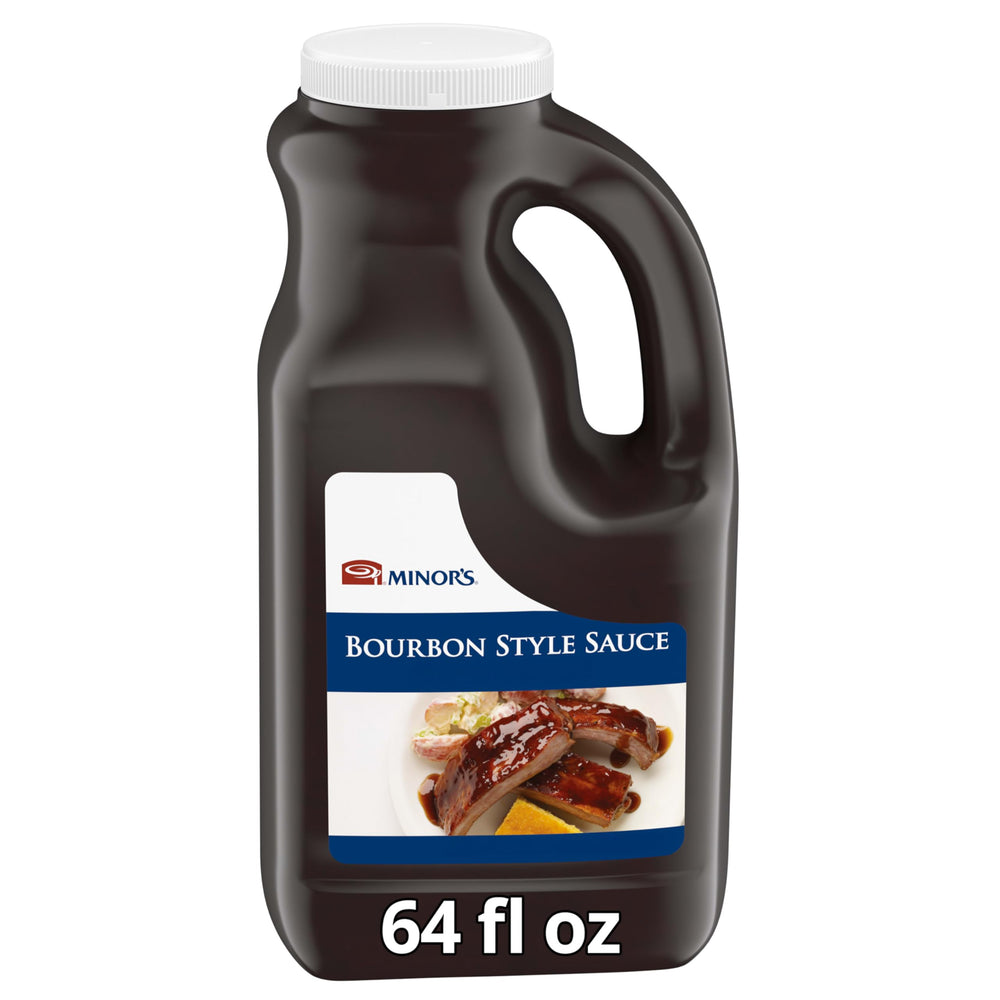 Minor's bourbon jug front packaging showing label and volume, useful for bulk purchasing