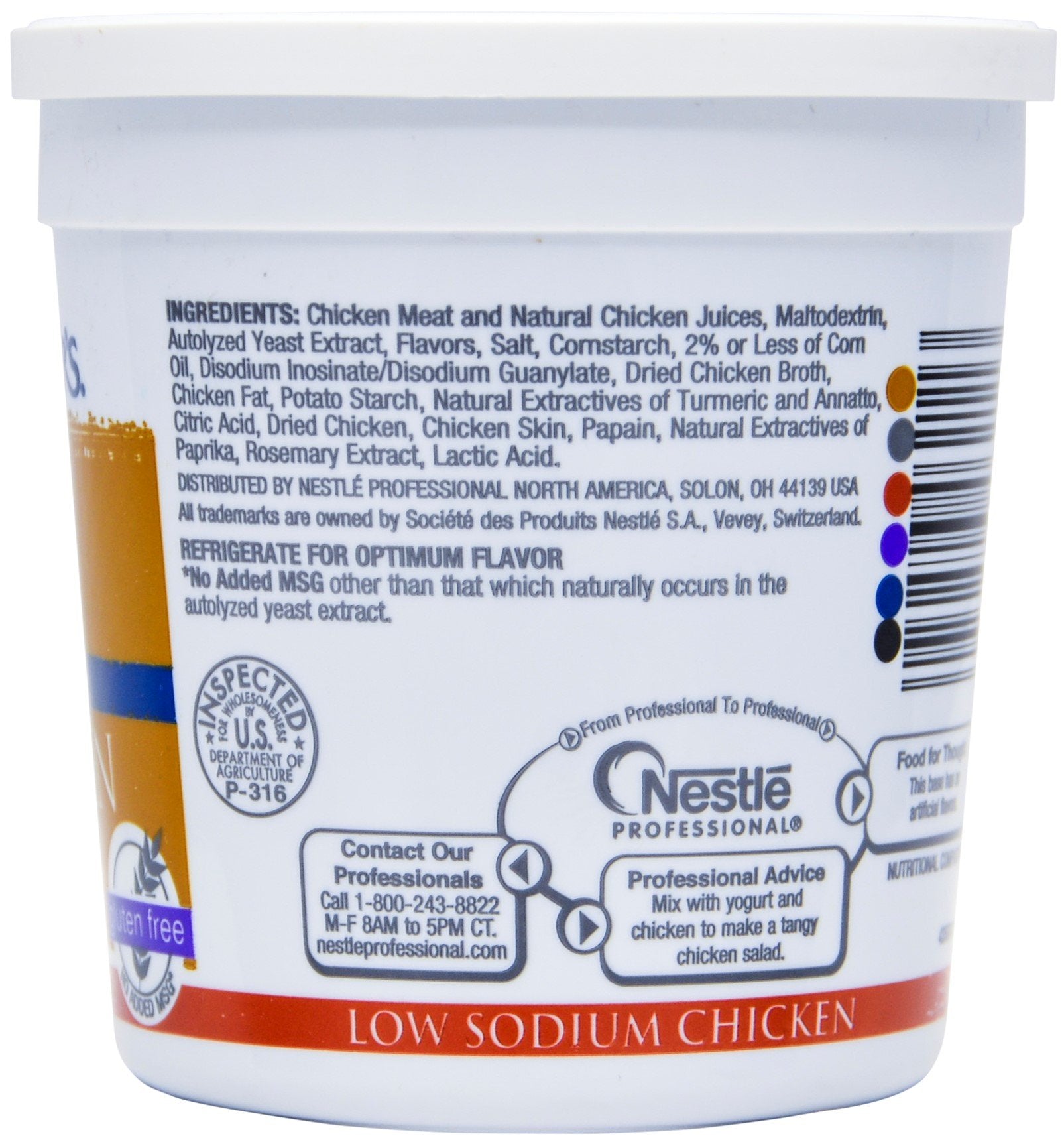 Minor's chicken base dissolved in bowl of stock for easy, rich broth
