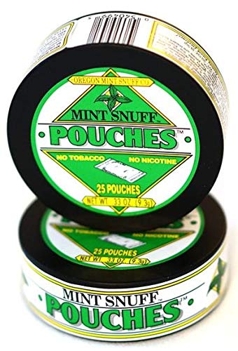 Mint Snuff front can showing label and resealable lid for freshness