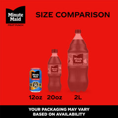 Minute Maid close-up of can label highlighting brand and real fruit juice