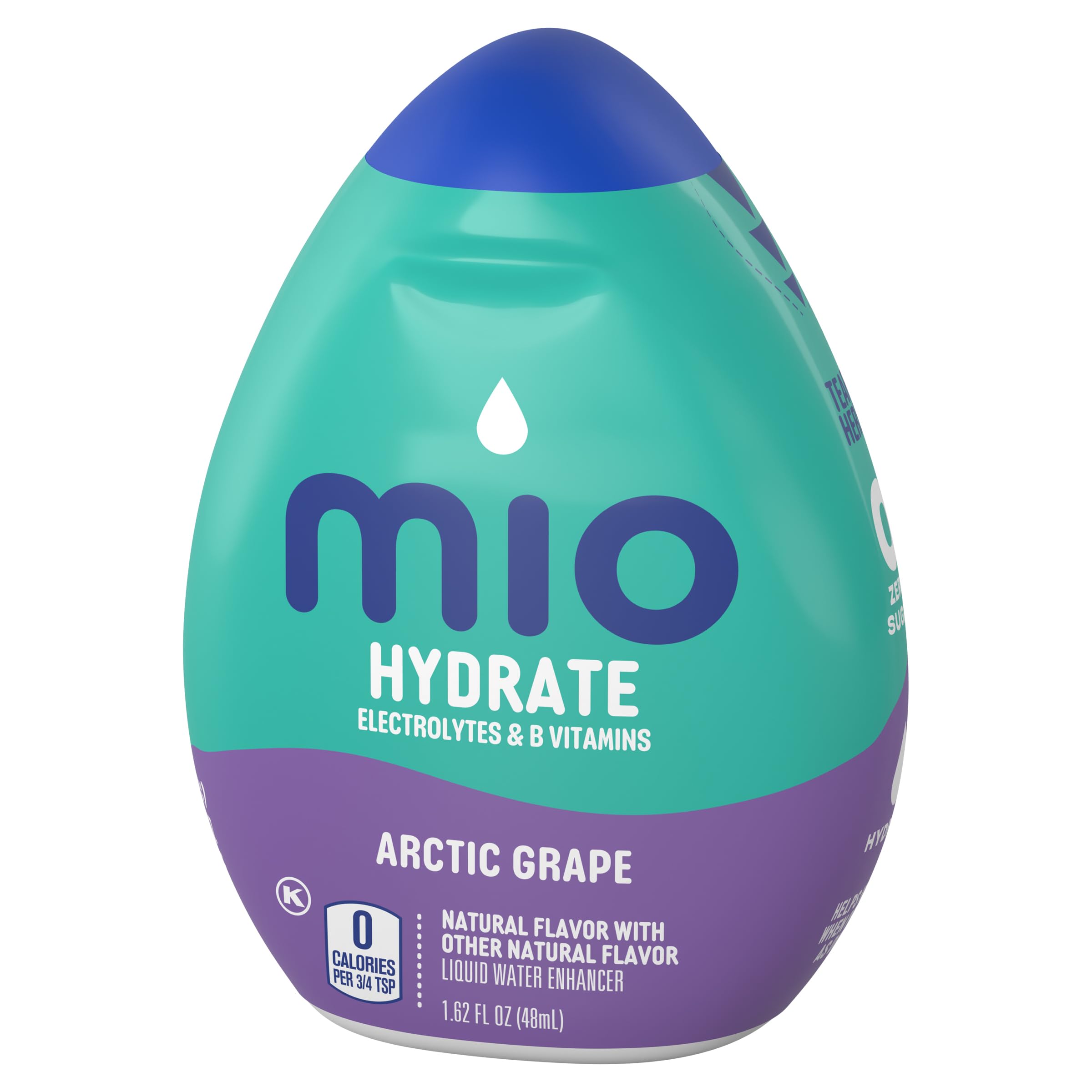 MiO Arctic Grape close-up of drops falling into water highlighting concentrated flavor