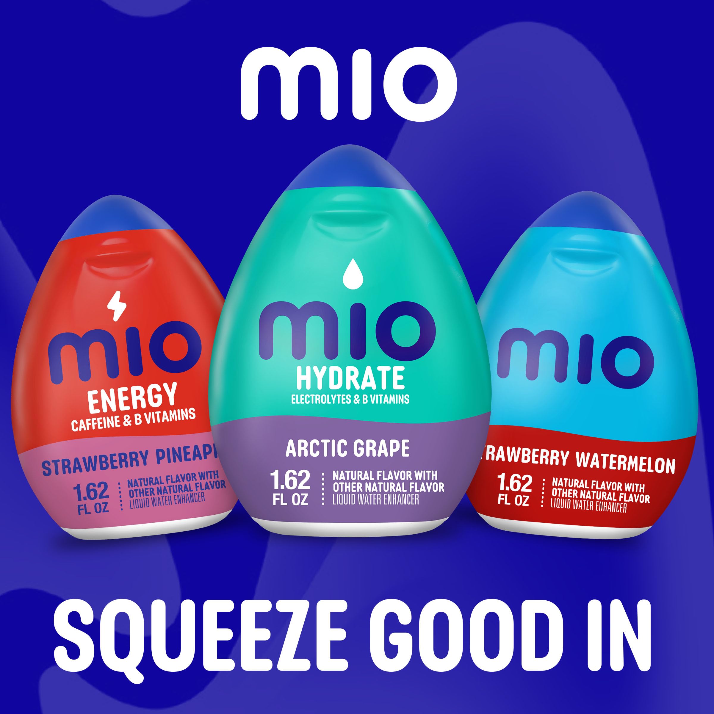 MiO Arctic Grape label and nutrition panel, clear vitamins and electrolytes information