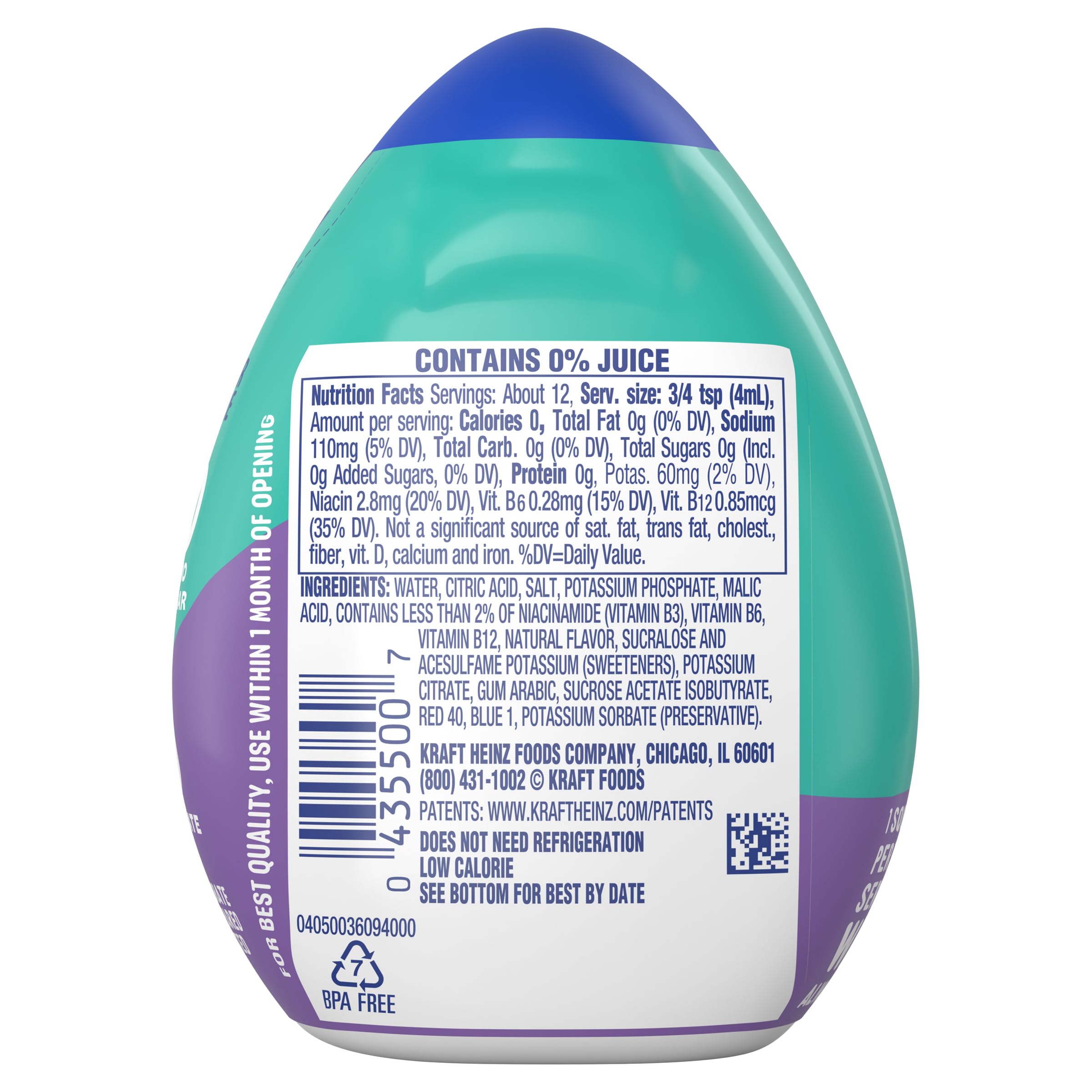 MiO Arctic Grape poured into a glass, clear grape color and refreshing look