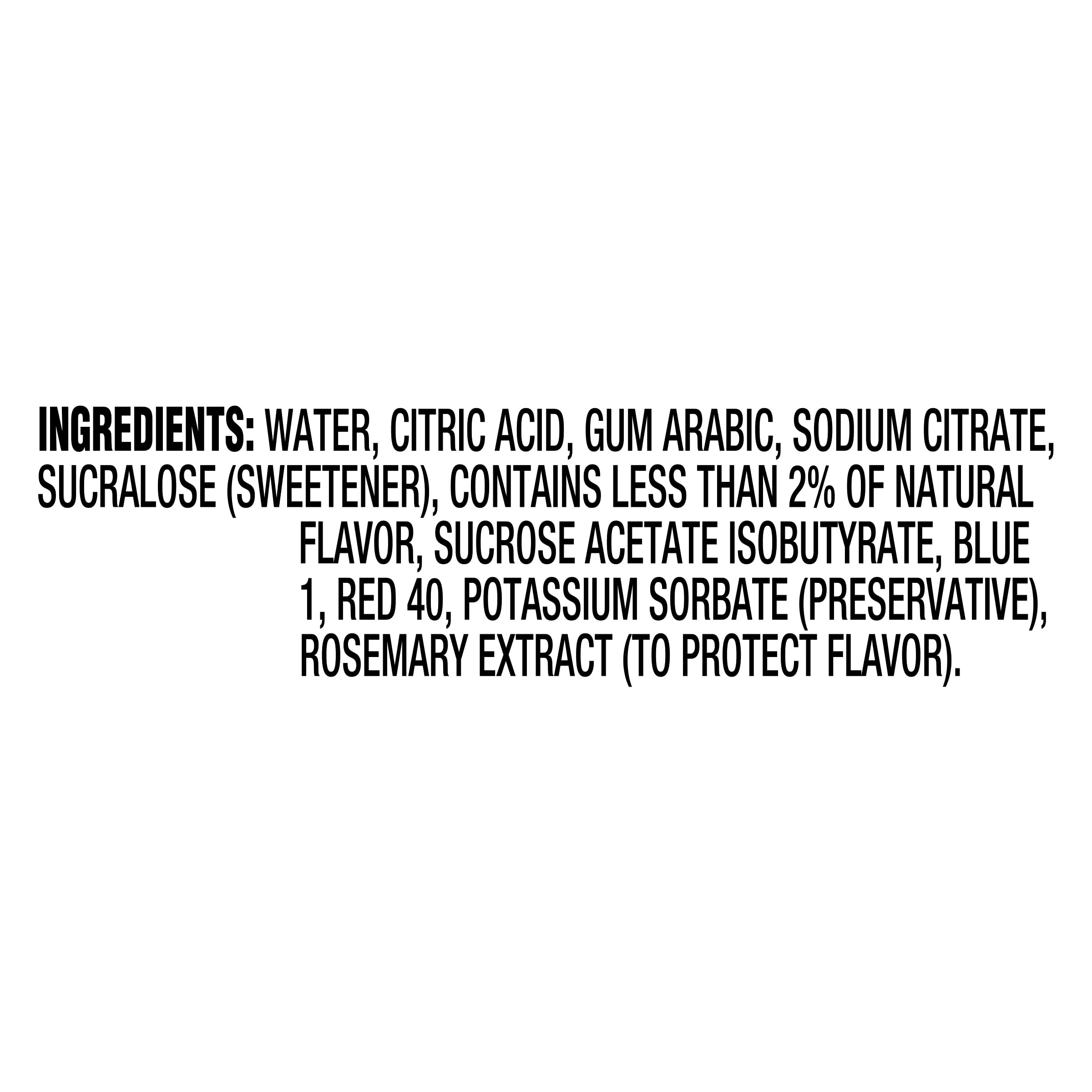 Mio blueberry and lemon flatlay with bottle showing natural flavor cues