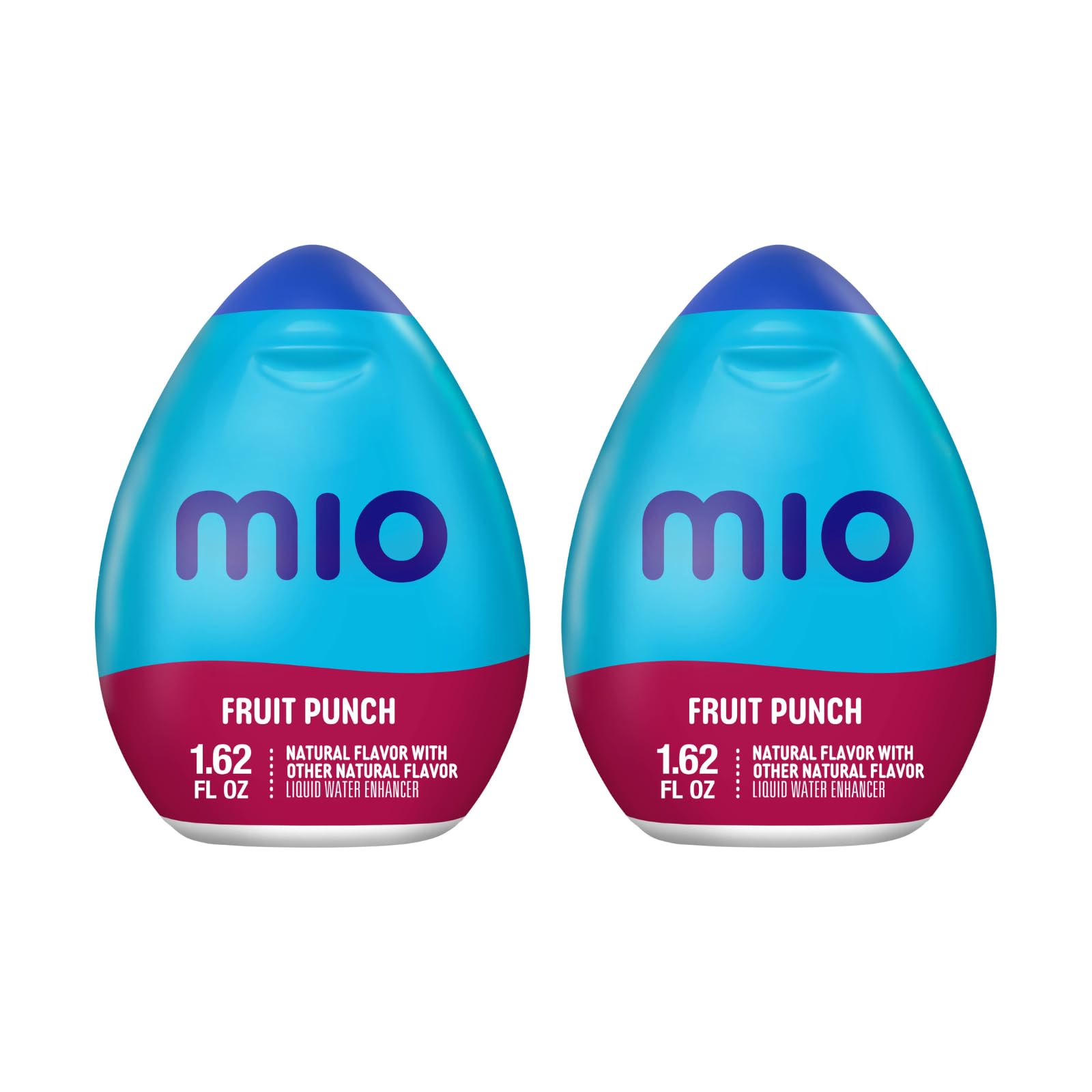 Mio Fruit Punch front packaging showing bright label and two bottles for convenience
