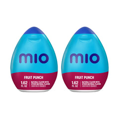 Mio Fruit Punch front packaging showing bright label and two bottles for convenience