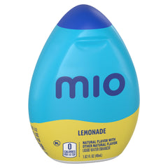 MiO squeezed into water showing instant lemon flavor boost
