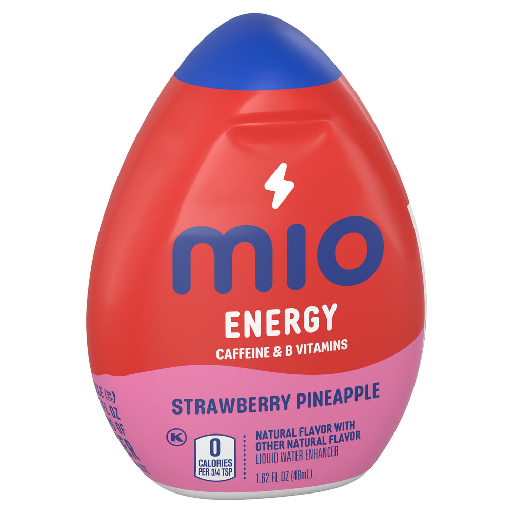 Mio bottle held in hand demonstrating compact 1.62 oz size convenience