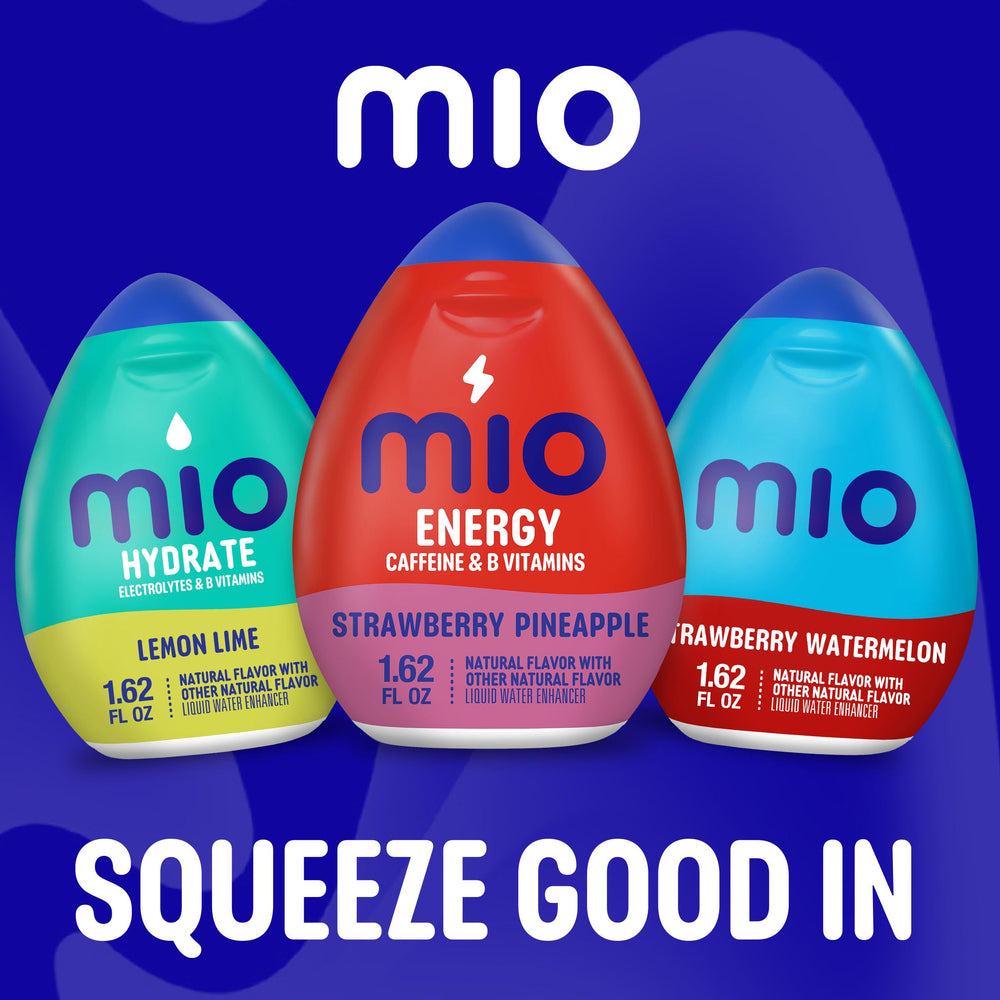 Mio bottle in gym bag portraying on-the-go energy and hydration