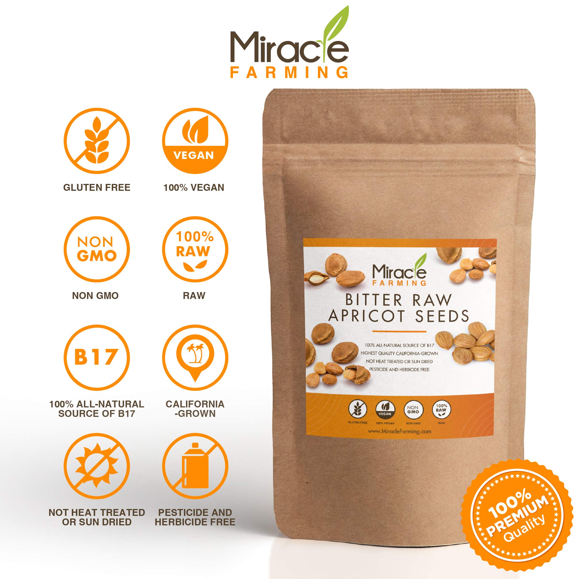 Miracle Farming kernels being added to a smoothie mix showing flavor-masking benefit