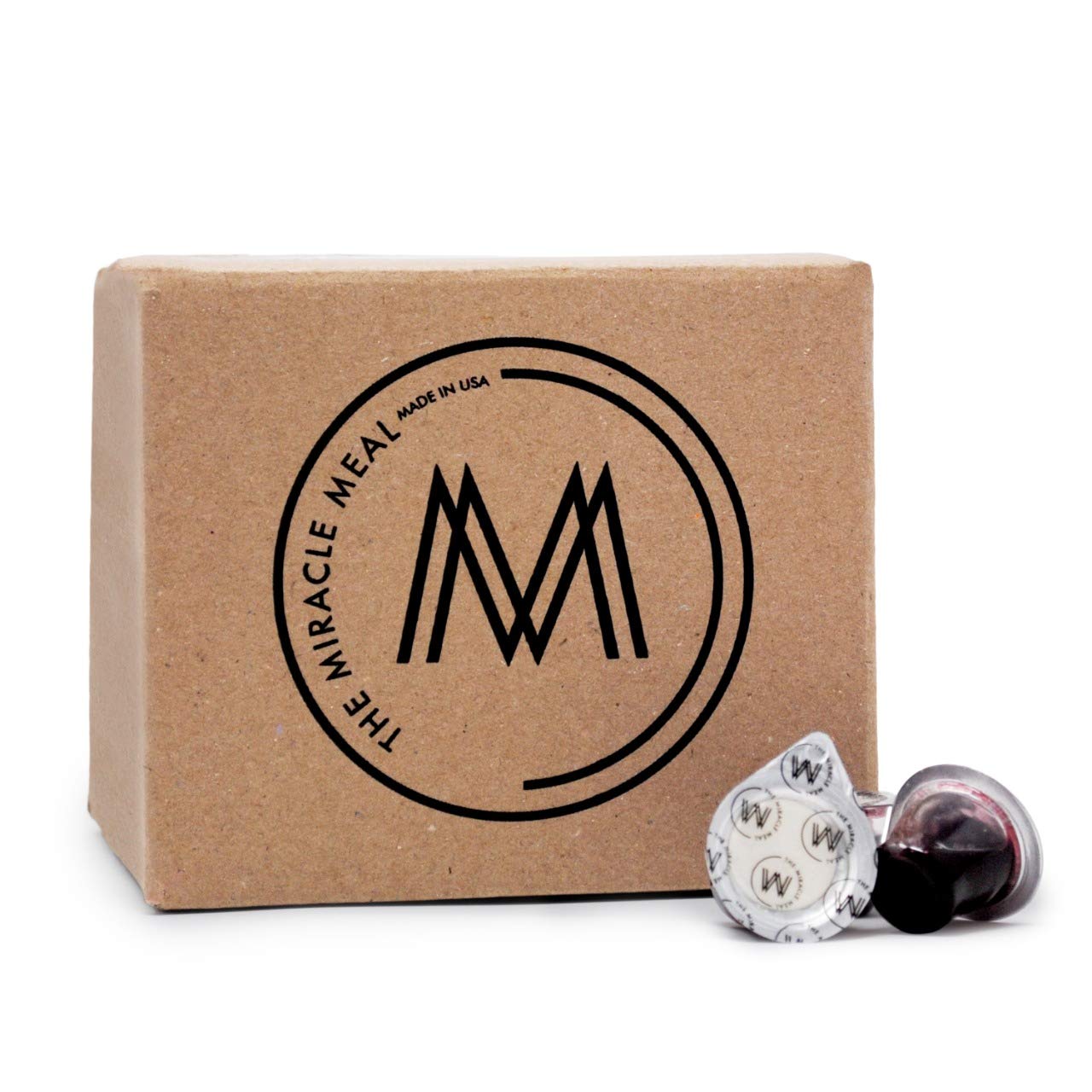 The Miracle Meal front packaging showing box of 100 for easy storage