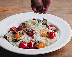 Miracle Noodle drained in colander ready-to-heat showing quick prep benefit