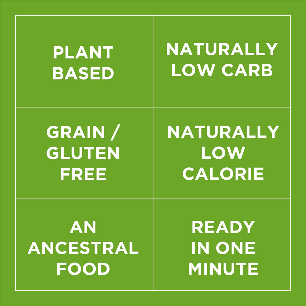 Miracle Noodle nutrition label close-up highlighting low calorie benefit
