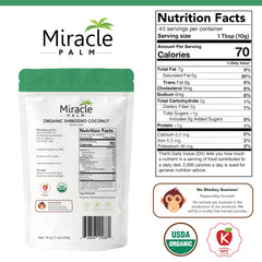 Miracle Palm close-up of shredded texture highlights fresh coconut mouthfeel and mixability