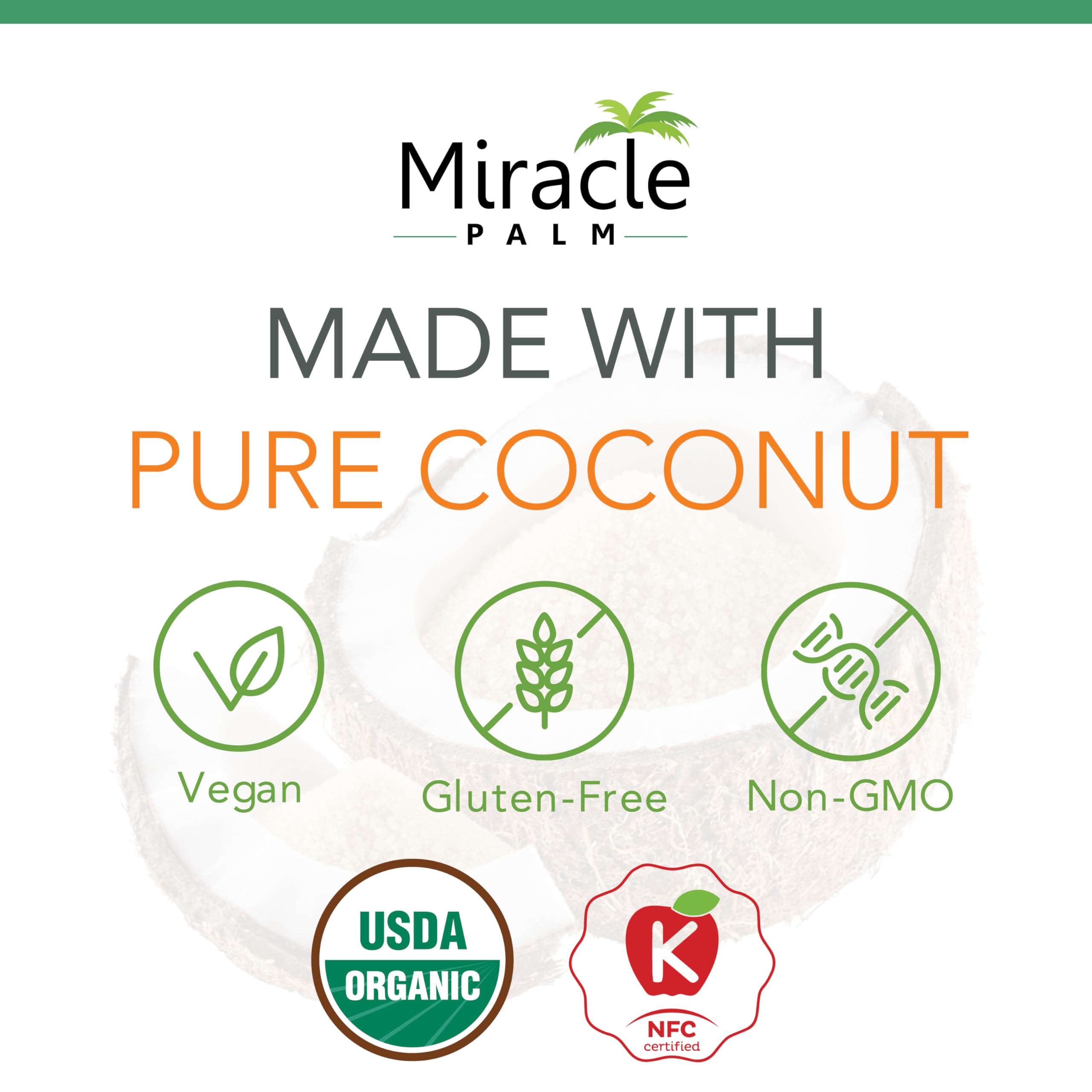 Miracle Palm toasted shreds topping cake adds crisp flavor and visual appeal